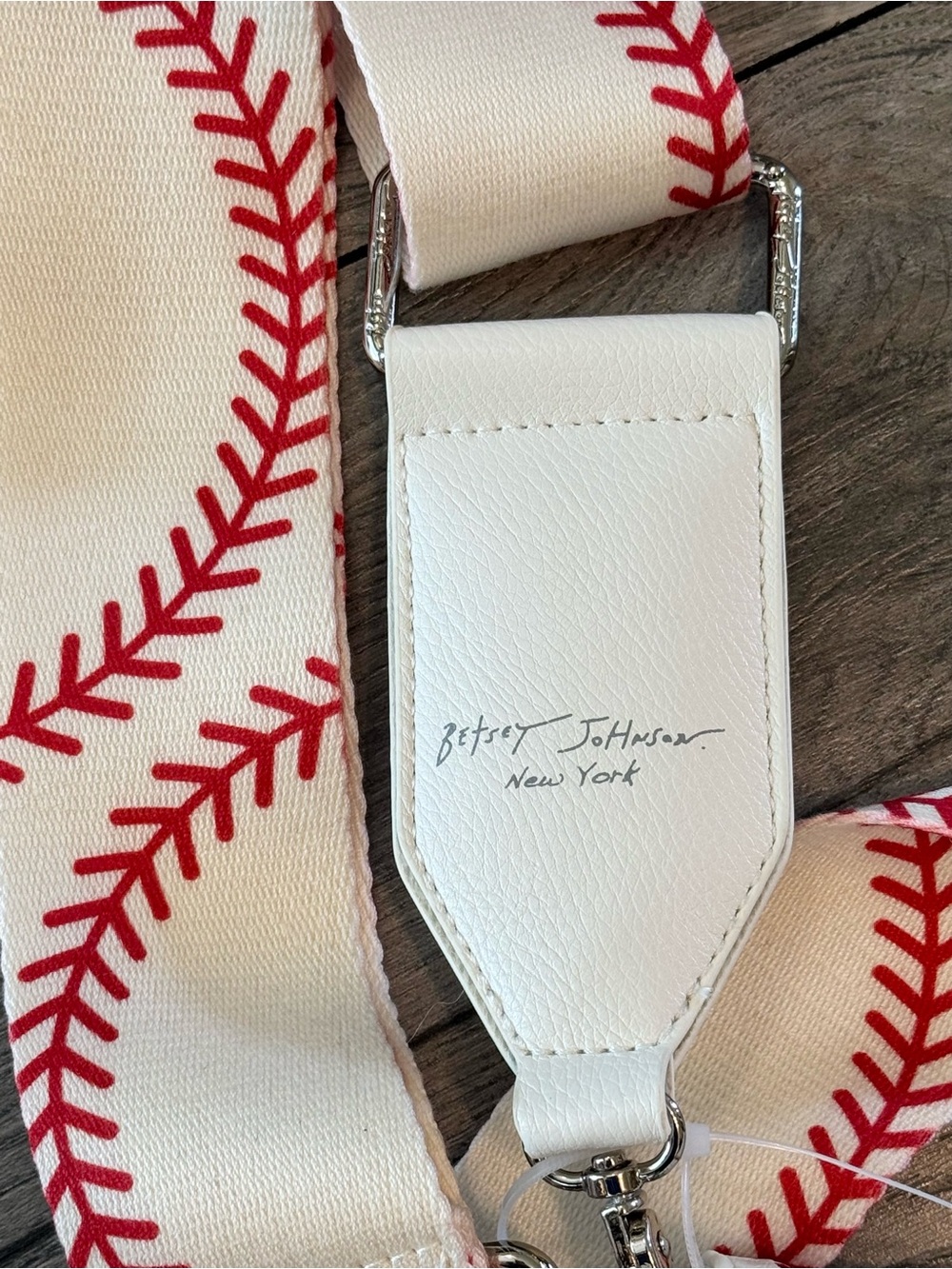 Betsey Johnson Baseball Crossbody Wallet Purse NWT Rhinestone Game Day Bag - Picture 6 of 11